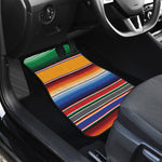 Ethnic Serape Blanket Stripe Print Front and Back Car Floor Mats