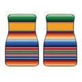 Ethnic Serape Blanket Stripe Print Front Car Floor Mats