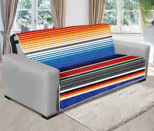 Ethnic Serape Blanket Stripe Print Futon Protector