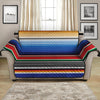 Ethnic Serape Blanket Stripe Print Loveseat Protector