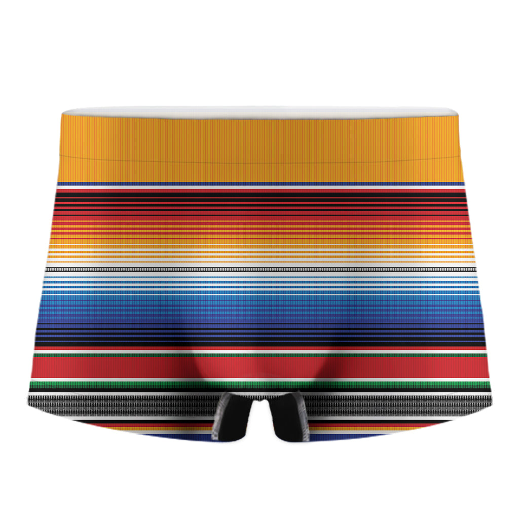 Ethnic Serape Blanket Stripe Print Men's Boxer Briefs