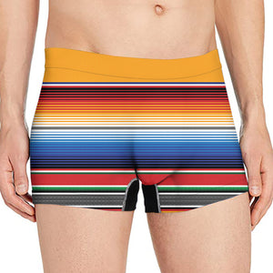 Ethnic Serape Blanket Stripe Print Men's Boxer Briefs