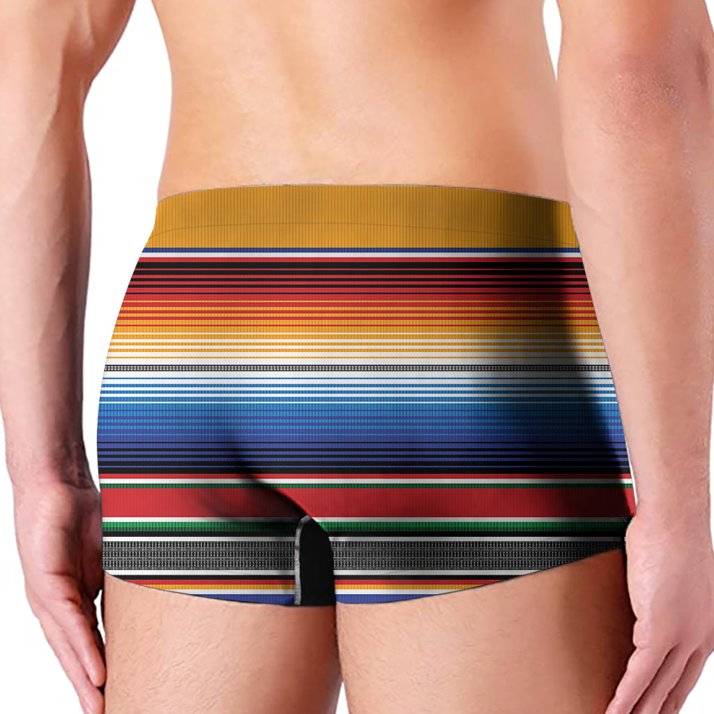 Ethnic Serape Blanket Stripe Print Men's Boxer Briefs