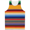 Ethnic Serape Blanket Stripe Print Men's Tank Top