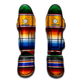 Ethnic Serape Blanket Stripe Print Muay Thai Shin Guards