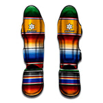 Ethnic Serape Blanket Stripe Print Muay Thai Shin Guard