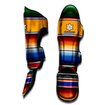Ethnic Serape Blanket Stripe Print Muay Thai Shin Guard