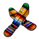 Ethnic Serape Blanket Stripe Print Muay Thai Shin Guard