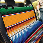 Ethnic Serape Blanket Stripe Print Pet Car Back Seat Cover