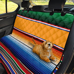 Ethnic Serape Blanket Stripe Print Pet Car Back Seat Cover