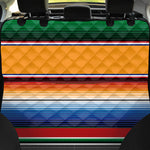 Ethnic Serape Blanket Stripe Print Pet Car Back Seat Cover