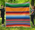 Ethnic Serape Blanket Stripe Print Quilt