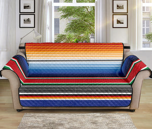 Ethnic Serape Blanket Stripe Print Sofa Protector