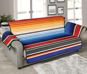 Ethnic Serape Blanket Stripe Print Sofa Protector