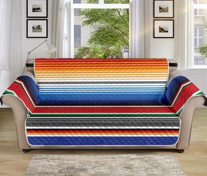 Ethnic Serape Blanket Stripe Print Sofa Protector