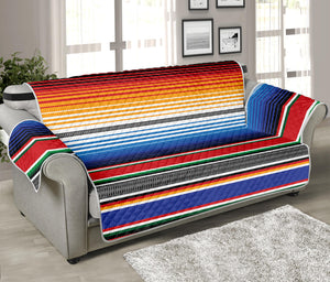 Ethnic Serape Blanket Stripe Print Sofa Protector