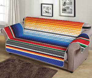 Ethnic Serape Blanket Stripe Print Sofa Protector