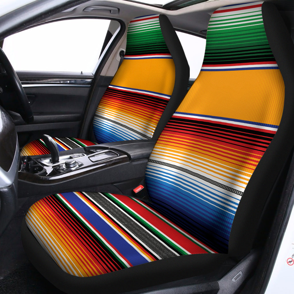 Ethnic Serape Blanket Stripe Print Universal Fit Car Seat Covers