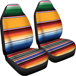 Ethnic Serape Blanket Stripe Print Universal Fit Car Seat Covers