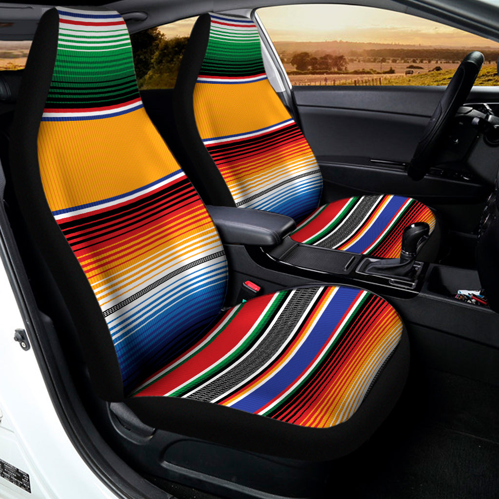 Ethnic Serape Blanket Stripe Print Universal Fit Car Seat Covers