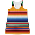 Ethnic Serape Blanket Stripe Print Women's Racerback Tank Top