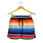 Ethnic Serape Blanket Stripe Print Women's Shorts