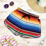 Ethnic Serape Blanket Stripe Print Women's Shorts