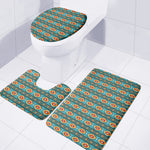 Ethnic Southwestern Navajo Pattern Print 3 Piece Bath Mat Set