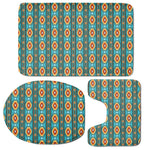 Ethnic Southwestern Navajo Pattern Print 3 Piece Bath Mat Set
