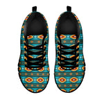Ethnic Southwestern Navajo Pattern Print Black Sneakers