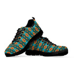 Ethnic Southwestern Navajo Pattern Print Black Sneakers