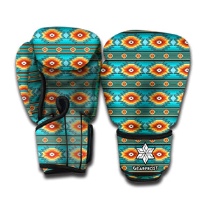 Ethnic Southwestern Navajo Pattern Print Boxing Gloves