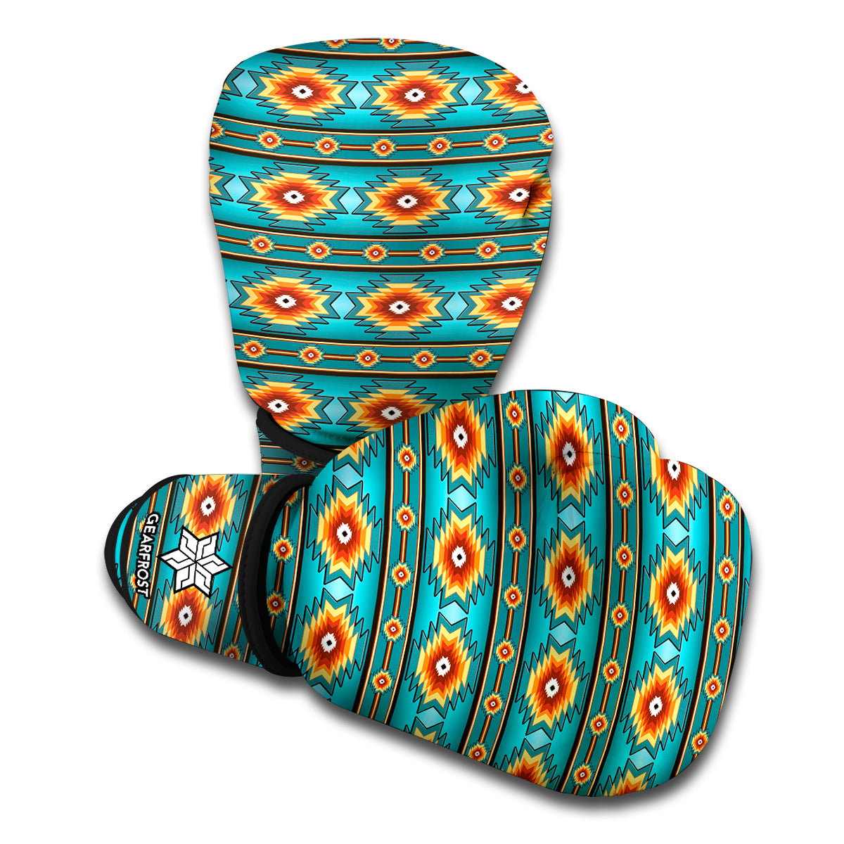 Ethnic Southwestern Navajo Pattern Print Boxing Gloves