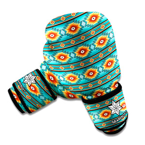 Ethnic Southwestern Navajo Pattern Print Boxing Gloves