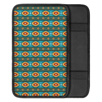 Ethnic Southwestern Navajo Pattern Print Car Center Console Cover