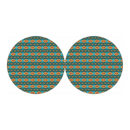 Ethnic Southwestern Navajo Pattern Print Car Coasters