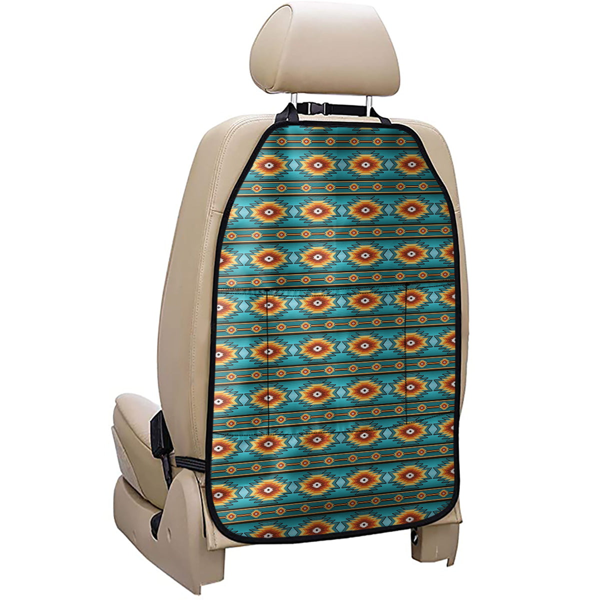 Ethnic Southwestern Navajo Pattern Print Car Seat Organizers