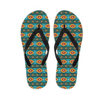 Ethnic Southwestern Navajo Pattern Print Flip Flops