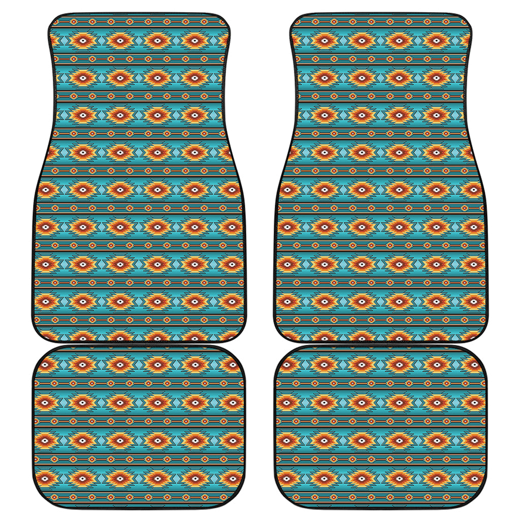 Ethnic Southwestern Navajo Pattern Print Front and Back Car Floor Mats