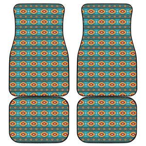 Ethnic Southwestern Navajo Pattern Print Front and Back Car Floor Mats