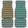 Ethnic Southwestern Navajo Pattern Print Front and Back Car Floor Mats