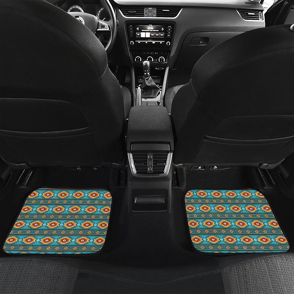 Ethnic Southwestern Navajo Pattern Print Front and Back Car Floor Mats