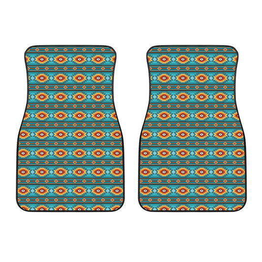 Ethnic Southwestern Navajo Pattern Print Front Car Floor Mats