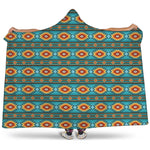 Ethnic Southwestern Navajo Pattern Print Hooded Blanket