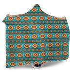 Ethnic Southwestern Navajo Pattern Print Hooded Blanket