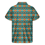 Ethnic Southwestern Navajo Pattern Print Men's Short Sleeve Shirt