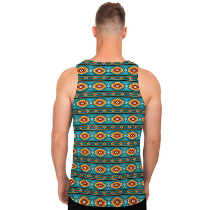 Ethnic Southwestern Navajo Pattern Print Men's Tank Top