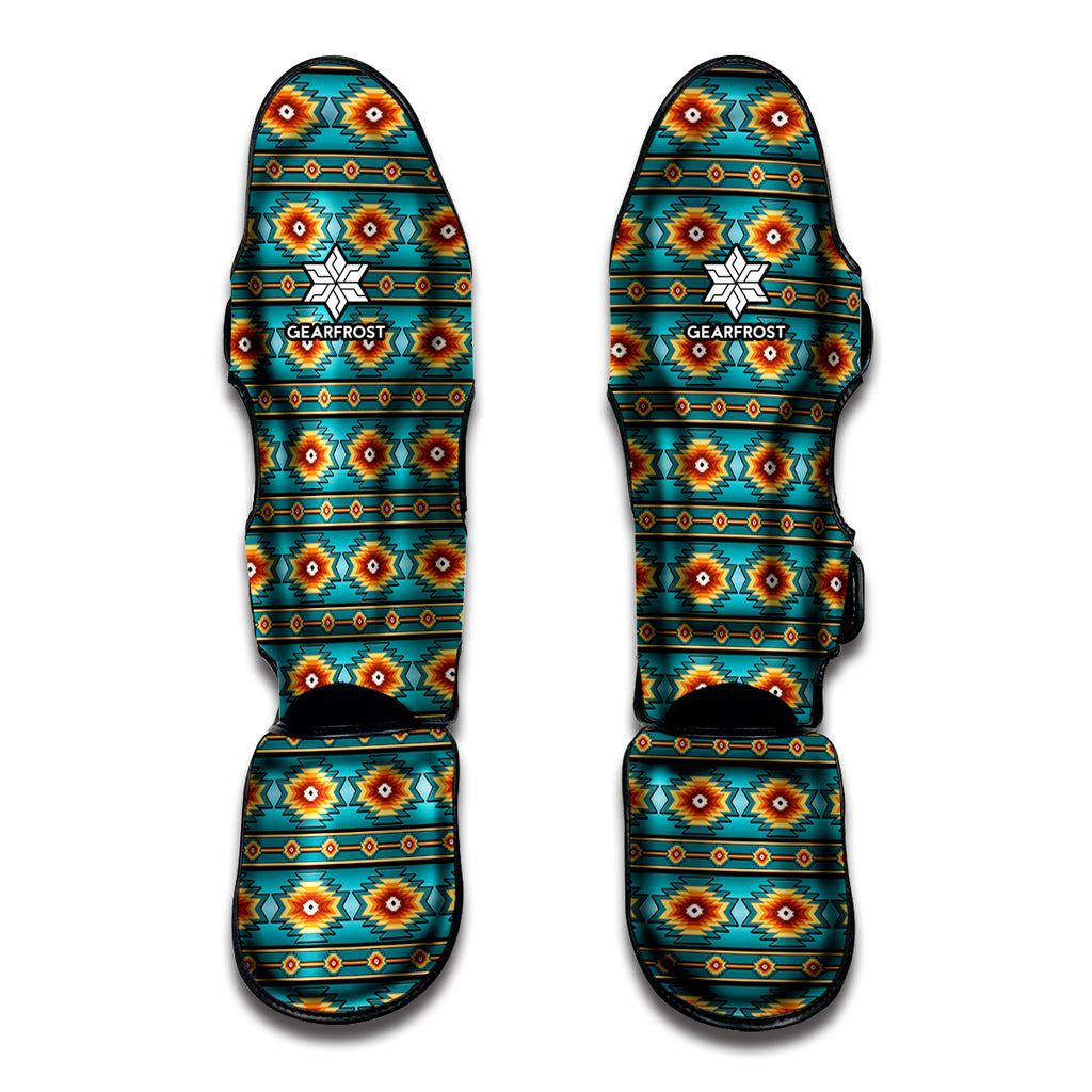 Ethnic Southwestern Navajo Pattern Print Muay Thai Shin Guard