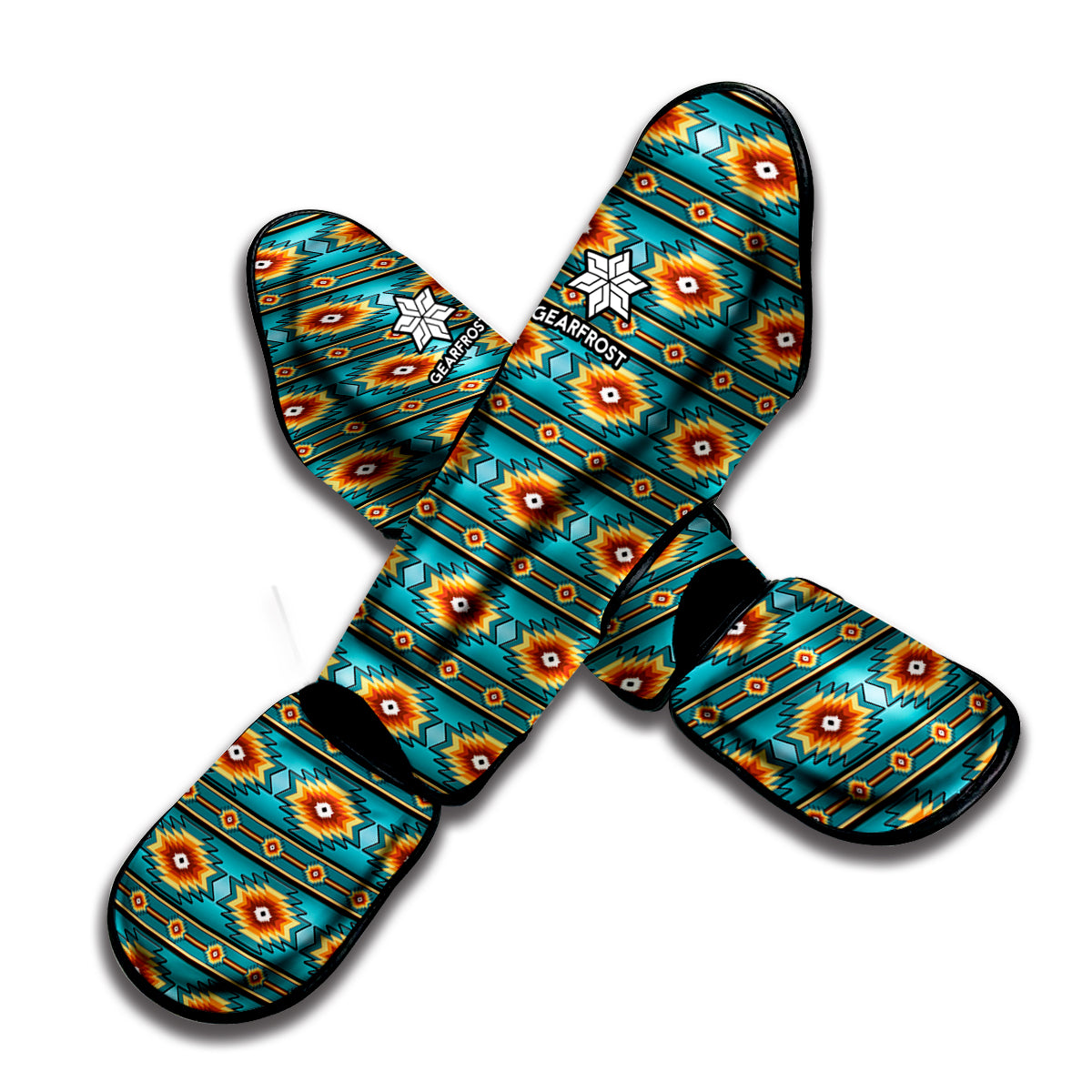 Ethnic Southwestern Navajo Pattern Print Muay Thai Shin Guard