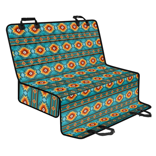 Ethnic Southwestern Navajo Pattern Print Pet Car Back Seat Cover